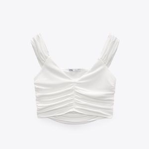 NWT Zara draped crop top